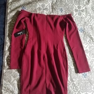 Lulu’s Maroon Strapless Minidress, Small